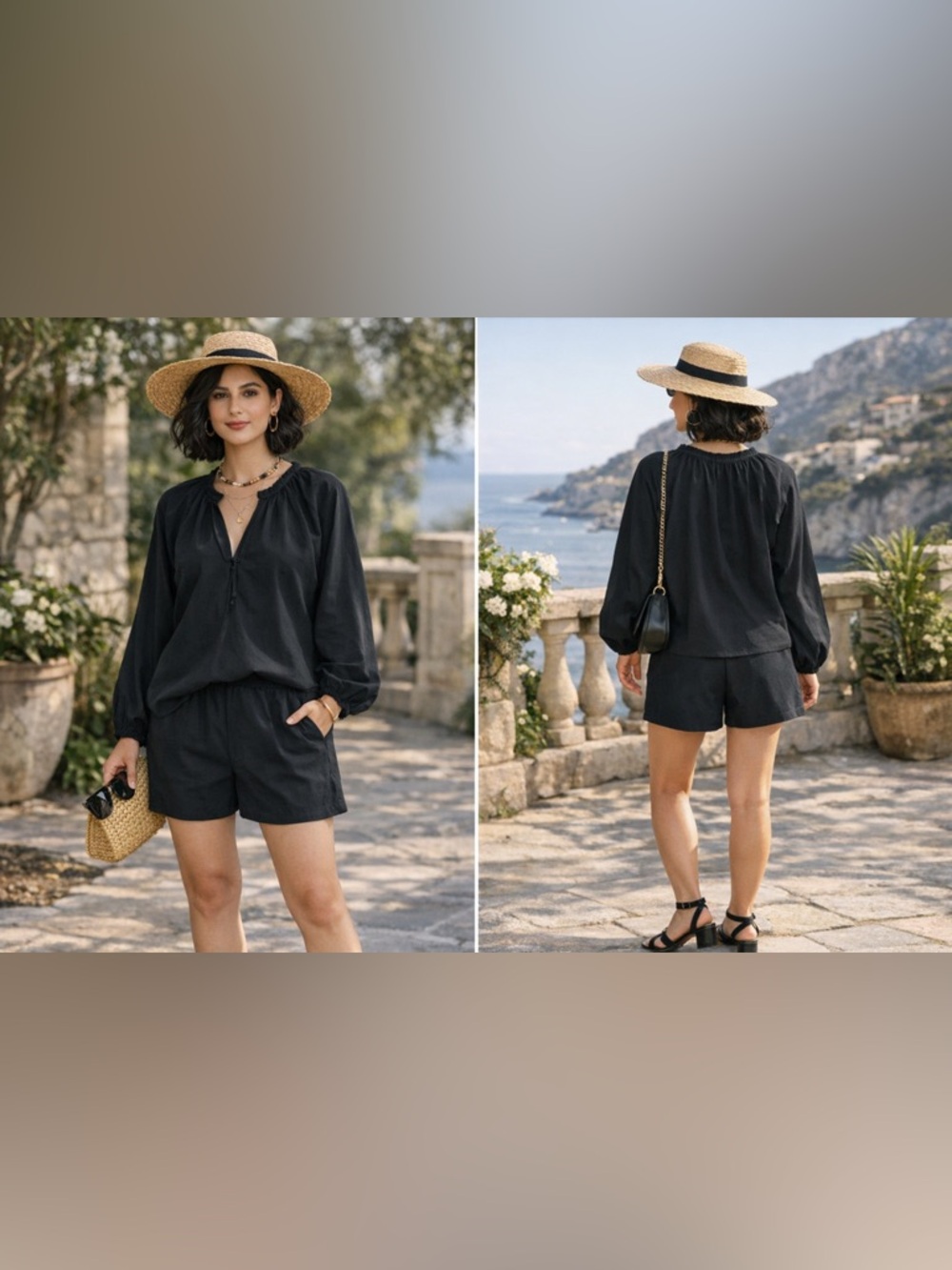 Women’s Black Drawstring Skhort - Stylish Everyday Short-Shrit